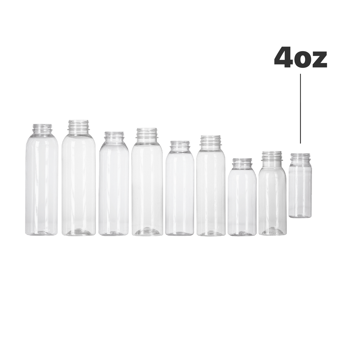 16oz Square PET Empty Plastic Bottle Clear with Custom Cap for Wholesale &  Bulk Orders, 100% BPA Free – Captiva Containers