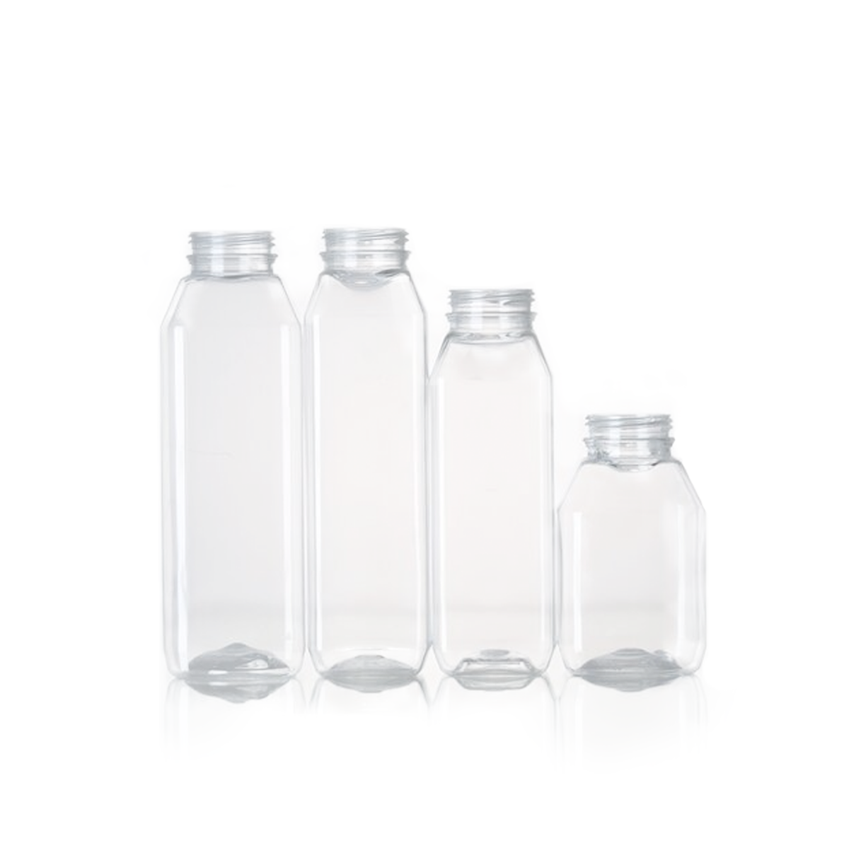 12oz Square PET Empty Plastic Bottle Clear with Custom Cap for Wholesale &  Bulk Orders, 100% BPA Free – Captiva Containers