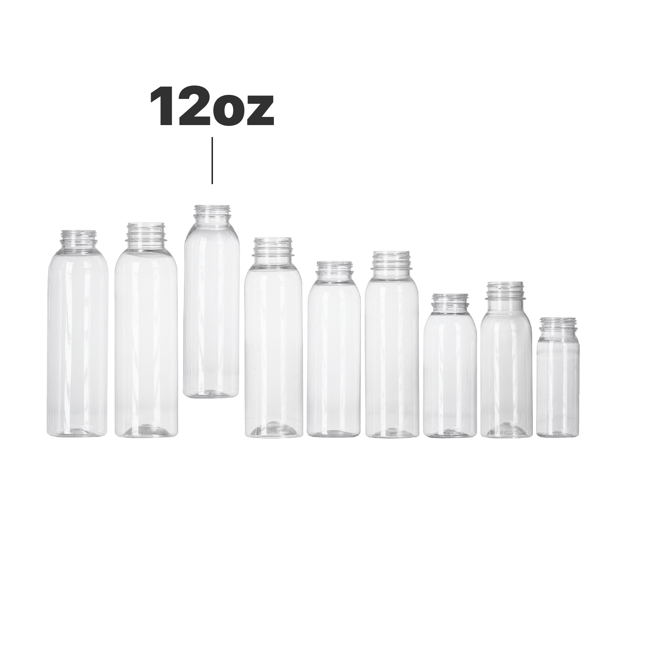 Clear PET Plastic Flask, Wholesale & Bulk